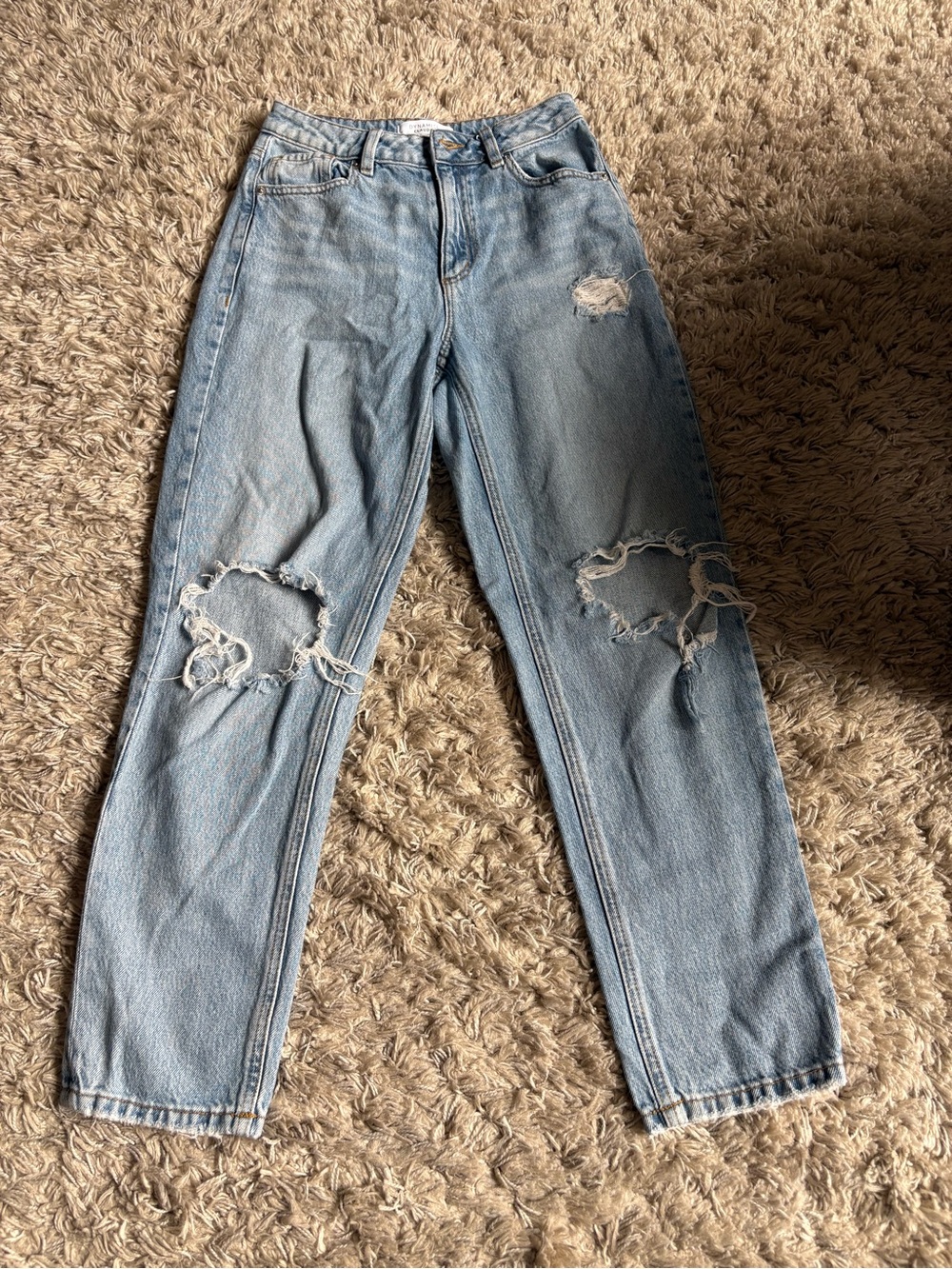 Dynamite Light Blue Distressed Boyfriend Jeans